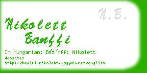 nikolett banffi business card